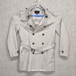 Banana Republic Classic Women's Double Breasted Trench Coat. Off-White Size Med.